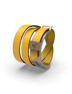 bracelet lanière jonc cuir acier camen